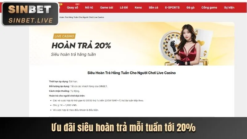 Hoàn Trả Casino Trực Tuyến Không Giới Hạn